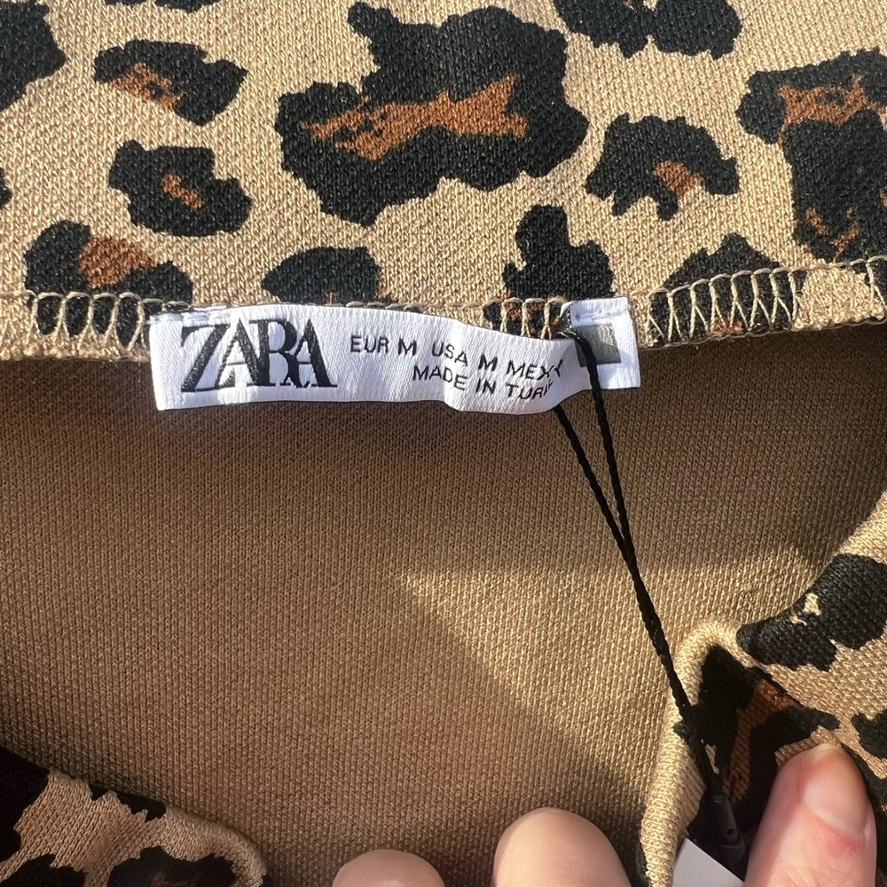 NWT ZARA Animal Print Stretch Knit Skirt - Picture 2 of 4